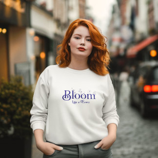 Bloeien als een Inspirerend bloemtypografie Trui