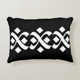 Bloeien Elegant Zwart-wit Accent Kussen