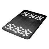 Bloeien Elegant Zwart-wit Badmat (Gekanteld)