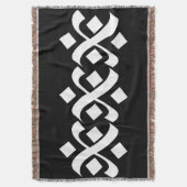 Bloeien Elegant Zwart-wit Deken (Voorkant Verticaal)