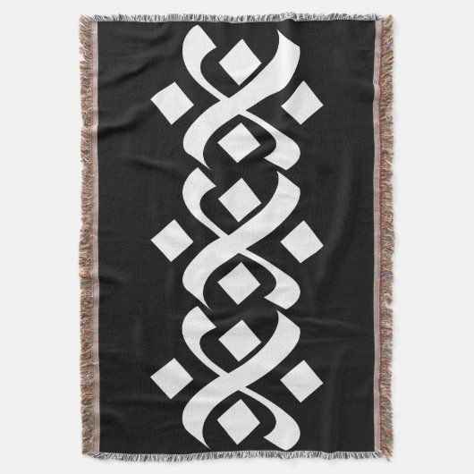 Bloeien Elegant Zwart-wit Deken (Voorkant Verticaal)