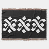 Bloeien Elegant Zwart-wit Deken (Voorkant)