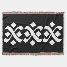 Bloeien Elegant Zwart-wit Deken