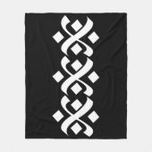 Bloeien Elegant Zwart-wit Fleece Deken (Voorkant)