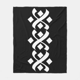 Bloeien Elegant Zwart-wit Fleece Deken