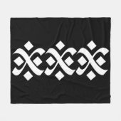 Bloeien Elegant Zwart-wit Fleece Deken (Voorkant (Horizontaal))