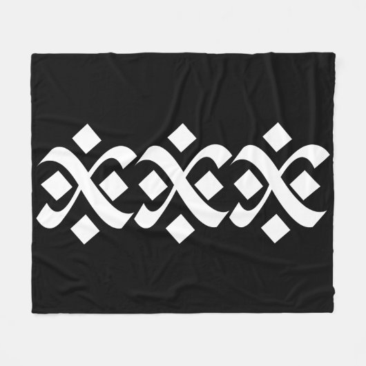 Bloeien Elegant Zwart-wit Fleece Deken (Voorkant (Horizontaal))