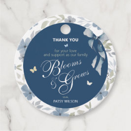 Bloeien en groeien Baby shower Bedankjes Labels