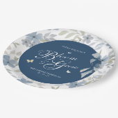 Bloeien en groeien Baby shower Papieren Bordje (Gekanteld)