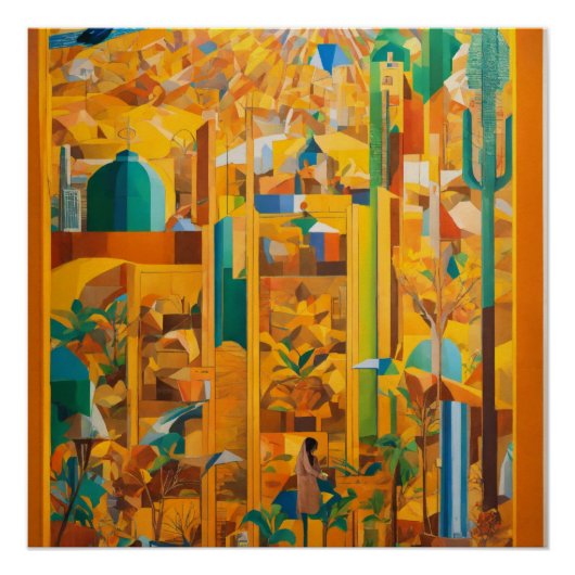 Bloeien in harmonie en een duurzame toekomst perfect poster (Voorkant)