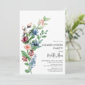 Bloeien in het feest van afstuderen kaart (Staand voorkant)