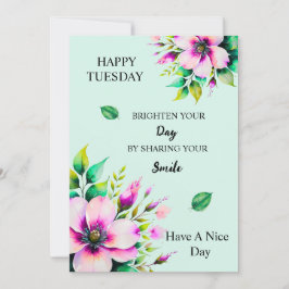 Bloeien in je dag feestdagenkaart