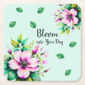 Bloeien in je dag kartonnen onderzetters (Voorkant)