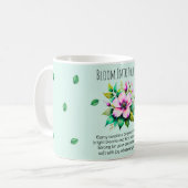 Bloeien in je dag koffiemok (Voorkant links)