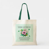 Bloeien in je dag tote bag (Achterkant)