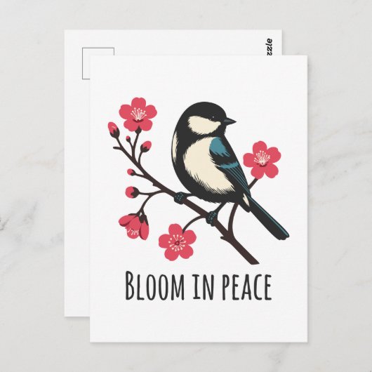 Bloeien in vrede briefkaart (Voorkant / Achterkant)