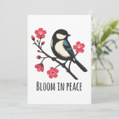 Bloeien in vrede kaart (Staand voorkant)