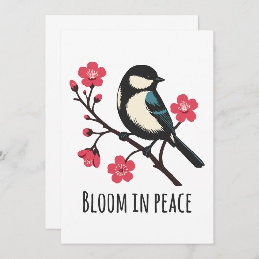 Bloeien in vrede kaart (Voorkant / Achterkant)