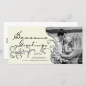 Bloeien Kerstfeest Foto Kaart Sjabloon (Voorkant / Achterkant)