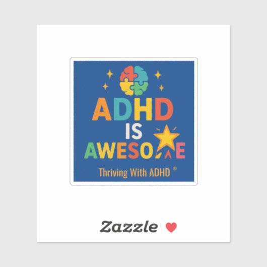 Bloeien met ADHD * ADHD Geweldige Sticker (Vel)