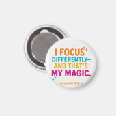 Bloeien met ADHD * "Ik focus me anders" Magneet (Voorkant / Achterkant)