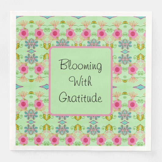 Bloeien met dankbaarheid Eclectic Garden servetten (Voorkant)
