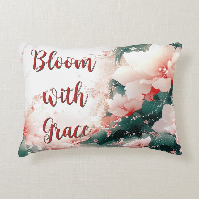 Bloeien met Grace Floral Accent Kussen (Voorkant)