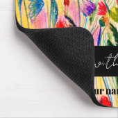 Bloeien met gratie | Kleurrijke Floral Mousepad Muismat (Hoek)