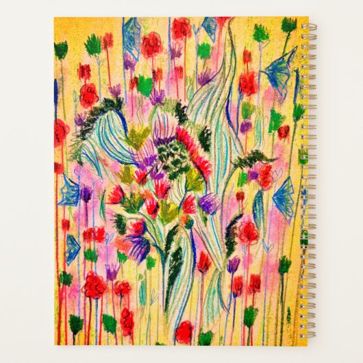 Bloeien met gratie | Kleurrijke Floral Spiral Plan Planner (Achterkant)