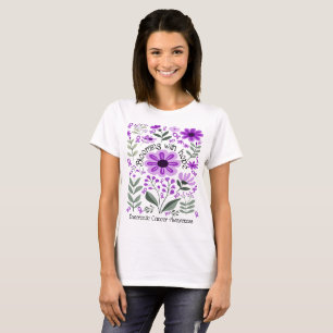 Bloeien met hoop op een alvleesklierkanker t-shirt