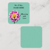 Bloeien met liefde notitiekaartje (Voorkant / Achterkant)