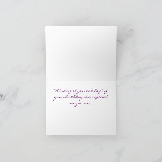 Bloeien met warme wensen Verjaardag Kaart (Binnen)