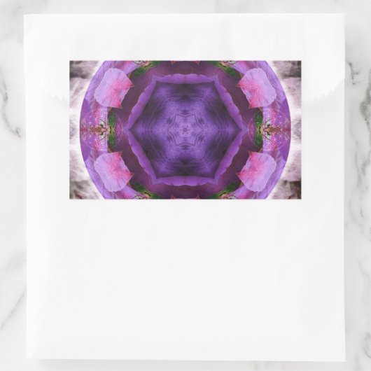 bloeien rechthoekige sticker (Tas)