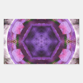 bloeien rechthoekige sticker