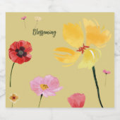 bloeien sparkling wijnetiket (Enkel label)