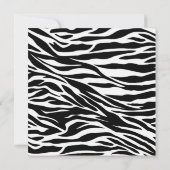 bloeien; verjaardagsfeestje voor zebra print kaart (Achterkant)