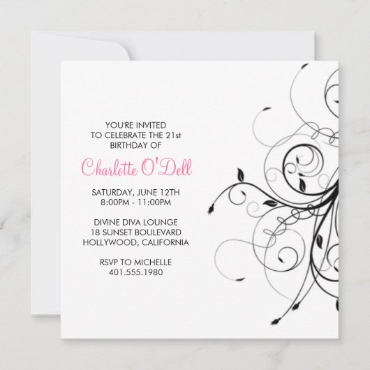 bloeien; verjaardagsfeestje voor zebra print kaart (Voorkant)