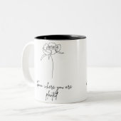 Bloeien waar je keramische Mok geplant (Voorkant links)