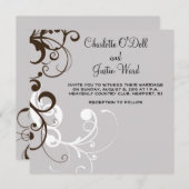 bloeien; zilveren bruiloft kaart (Voorkant / Achterkant)