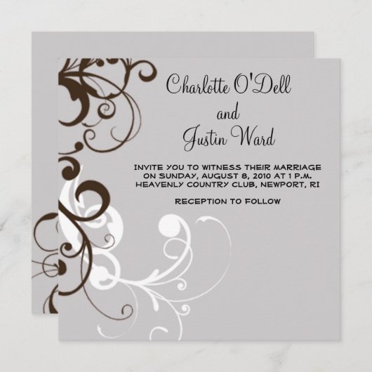 bloeien; zilveren bruiloft kaart (Voorkant / Achterkant)