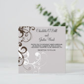 bloeien; zilveren bruiloft kaart (Staand voorkant)