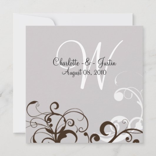 bloeien; zilveren bruiloft kaart (Achterkant)