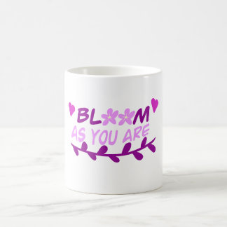Bloeien zoals je bent koffiemok