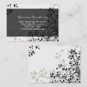 bloeien; zwart visitekaartje (Voorkant / Achterkant)