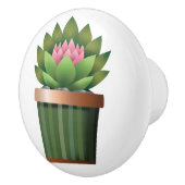 bloeiend aeonium keramische knop (Rechts)