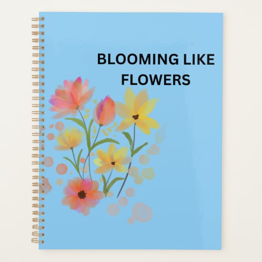 Bloeiend Als Bloemen | Waterverf Bloemen Planner (Voorkant)