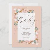 Bloeiend Baby shower Kaart (Voorkant)