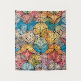 Bloeiend caleidoscopisch wandkleed