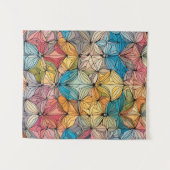 Bloeiend caleidoscopisch wandkleed (Voorkant (horizontaal))