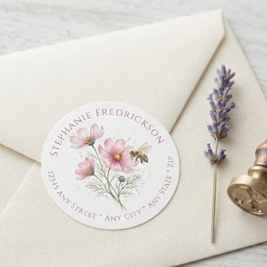 Bloeiend Cosmos Tuinfeest Retouradres Labels